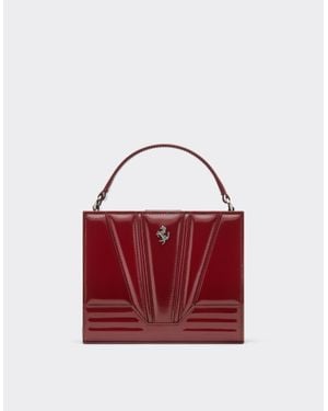 Ferrari Gt Micro Shiny Leather Tote Bag - Red