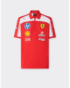 Ferrari Replica Drivers Authentic 2026 Polo Shirt Puma For Scuderia Hp Gift Box - Red