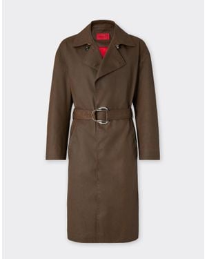 Ferrari Vintage-Effect Technical Gabardine Trench Coat - Brown
