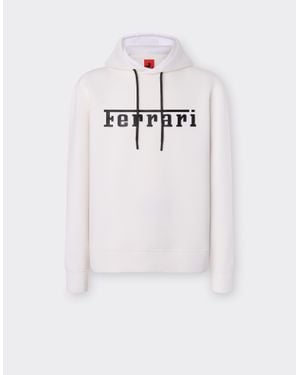 Ferrari Scuba Sweatshirt With Logo - White