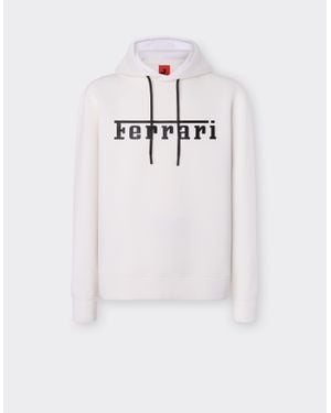 Ferrari Sudadera Con Logo - Blanco