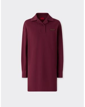 Ferrari Cotton Piqué Polo Dress - Purple
