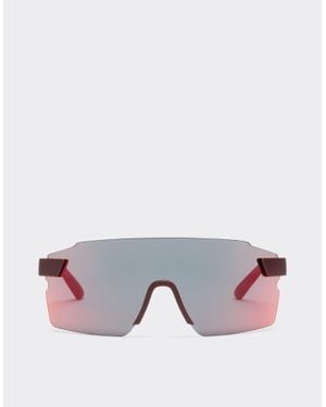 Ferrari Lunettes De Soleil Scuderia 0Fz6024 En Injecté Avec Verre Gris Foncé Miroir Rouge/Jaune - Multicolore