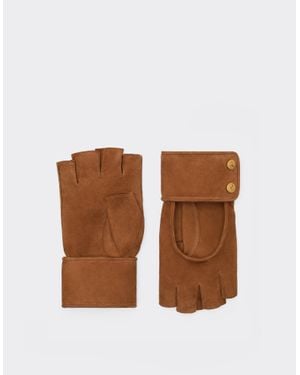 Ferrari Guanti Fingerless - Marrone