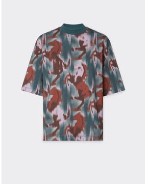 Ferrari T-Shirt Con Stampa Cavallino Ikat - Multicolore