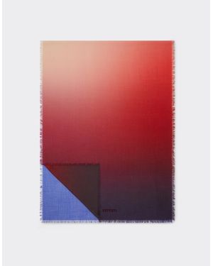 Ferrari Ombré Cashmere Scarf - Red