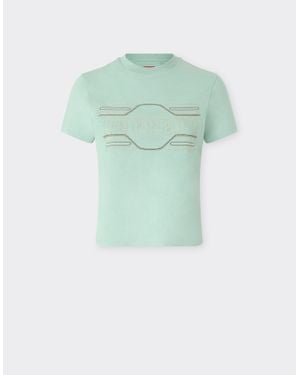 Ferrari Cotton T-Shirt With Embroidery - Green