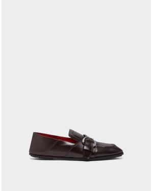 Ferrari Brushed Leather Loafers - White