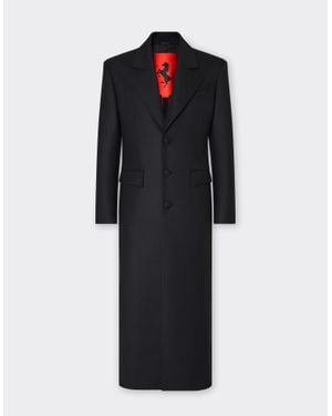 Ferrari Double Wool Coat - Black
