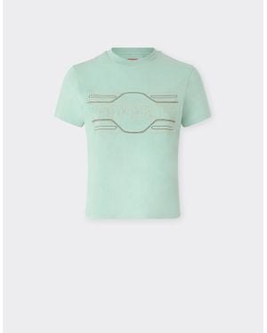 Ferrari Cotton T-Shirt With Embroidery - Green
