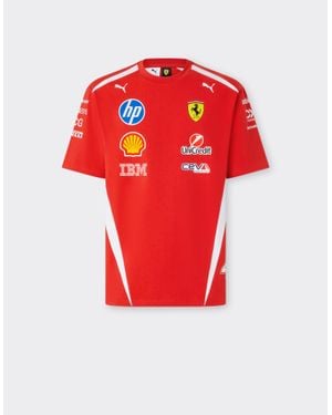 Ferrari Hamilton Replica Drivers Authentic 2026 Puma For Scuderia Hp T-Shirt - Red