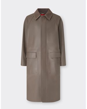 Ferrari Rubberized Nappa Leather Coat - Brown