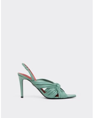 Ferrari Leather Slingback Sandal - Green