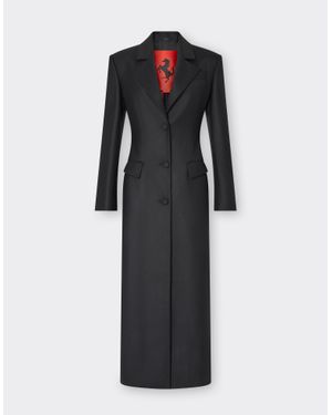 Ferrari Double Wool Coat - Black