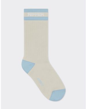 Ferrari X Charles Leclerc Contrast Logo Socks - White