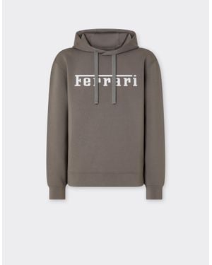 Ferrari Scuba Sweatshirt With Logo Print - Grey