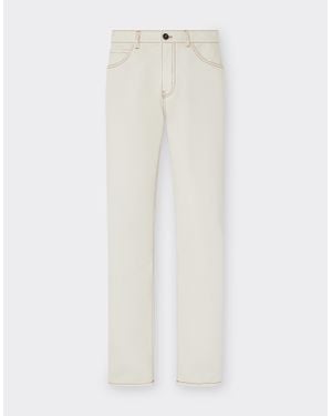 Ferrari Pantalón Vaquero De Cinco Bolsillos - Blanco