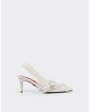 Ferrari Canvas Slingback Shoe - White