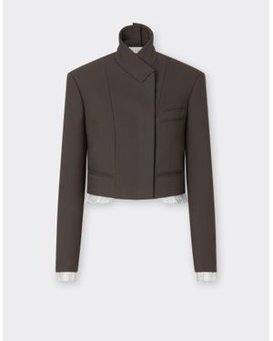 Ferrari Short Crepe Blazer - Black