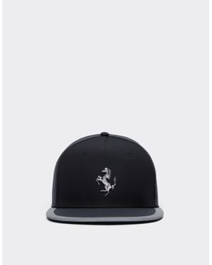 Ferrari Baseball Cap With Prancing Horse Detail - Black
