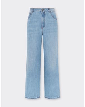 Ferrari Five-Pocket Denim Pants - Blue