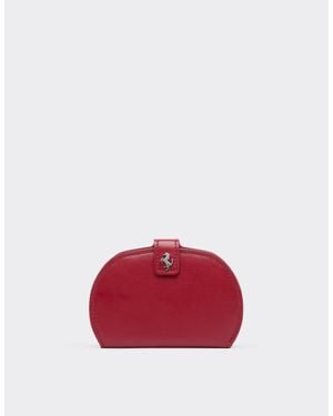 Ferrari Smooth Leather Bifold Wallet - Red