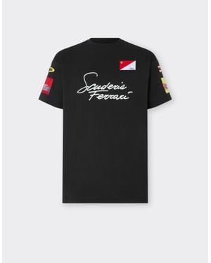 Ferrari Scuderia Cotton T-Shirt - Black