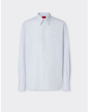 Ferrari Multistriped Cotton Shirt - White