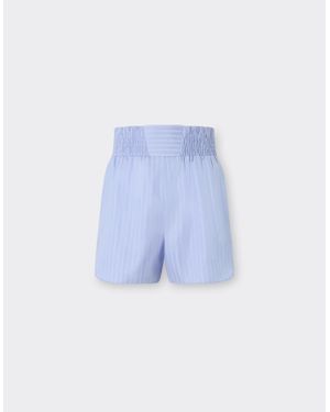 Ferrari Shorts With Monogram Pattern - Blue