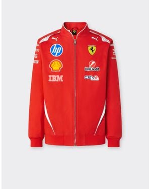 Ferrari Replica Drivers Authentic 2026 Bomber Jacket Puma For Scuderia Hp - Red
