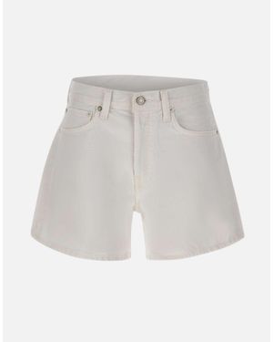 Agolde Shorts "Parker Long" - Bianco