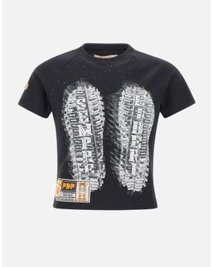 PDF T-Shirt "Skinny Barti Sempre Liberi" - Nero