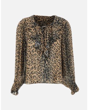 RIXO London Blusa "Milia" - Marrone