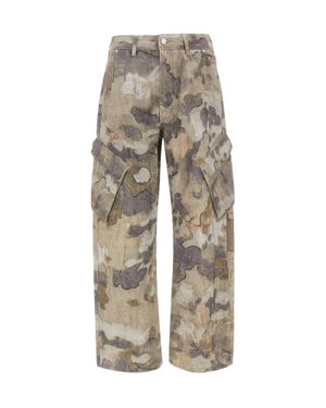 Represent Pantaloni Cargo Camouflage - Grigio
