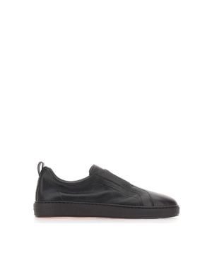 Santoni Sneaker Slip-On "Victory" - Nero