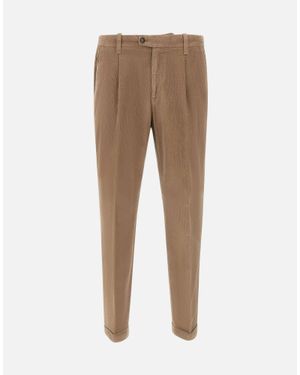 Devore Pantalone A Costine - Neutro