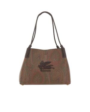 Etro Borsa A Spalla "Shopping Libra M Arnic" - Marrone