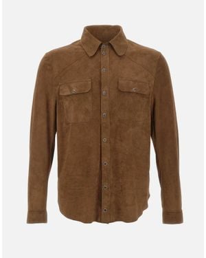 CONCEPT LEATHER Camicia "Marc37 Napoli" - Marrone