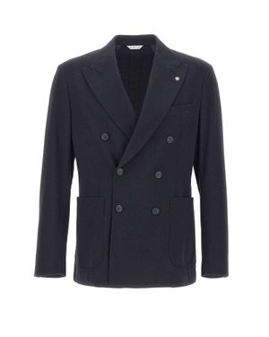 Manuel Ritz Blazer Doppiopetto - Blu