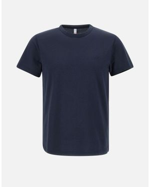 Sun 68 "Piquet Cold Dye T-Shirt" - Blu