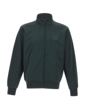 Lacoste Felpa Con Zip E Patch - Blu