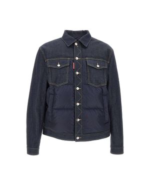 DSquared² Giacca "Hybrid Puffer Jean" - Blu