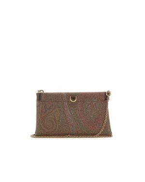 Etro Borsa A Tracolla "Clutch Talk Mini" - Marrone