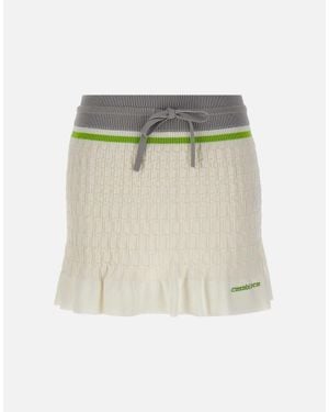CASABLANCA Minigonna Da Tennis - Bianco
