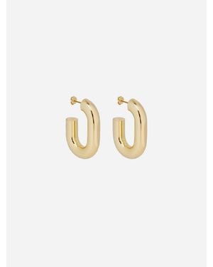 Rabanne "Oversized Single Hoop Earrings" - Bianco