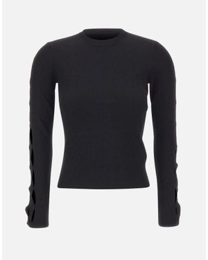 Kaos Maglia Con Intreccio Sulle Maniche - Blu