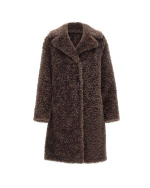 Herno Pelliccia Sintetica Effetto Teddy - Marrone
