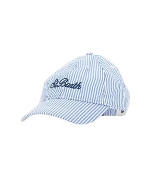 MC2 Saint Barth Cappello "Seersucker Stripes" - Blu