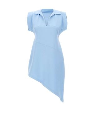 Kaos Abito Asimmetrico Con Spalline Imbottite - Blu