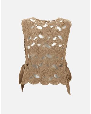Kangra Top Con Lavorazione Cornely - Neutro